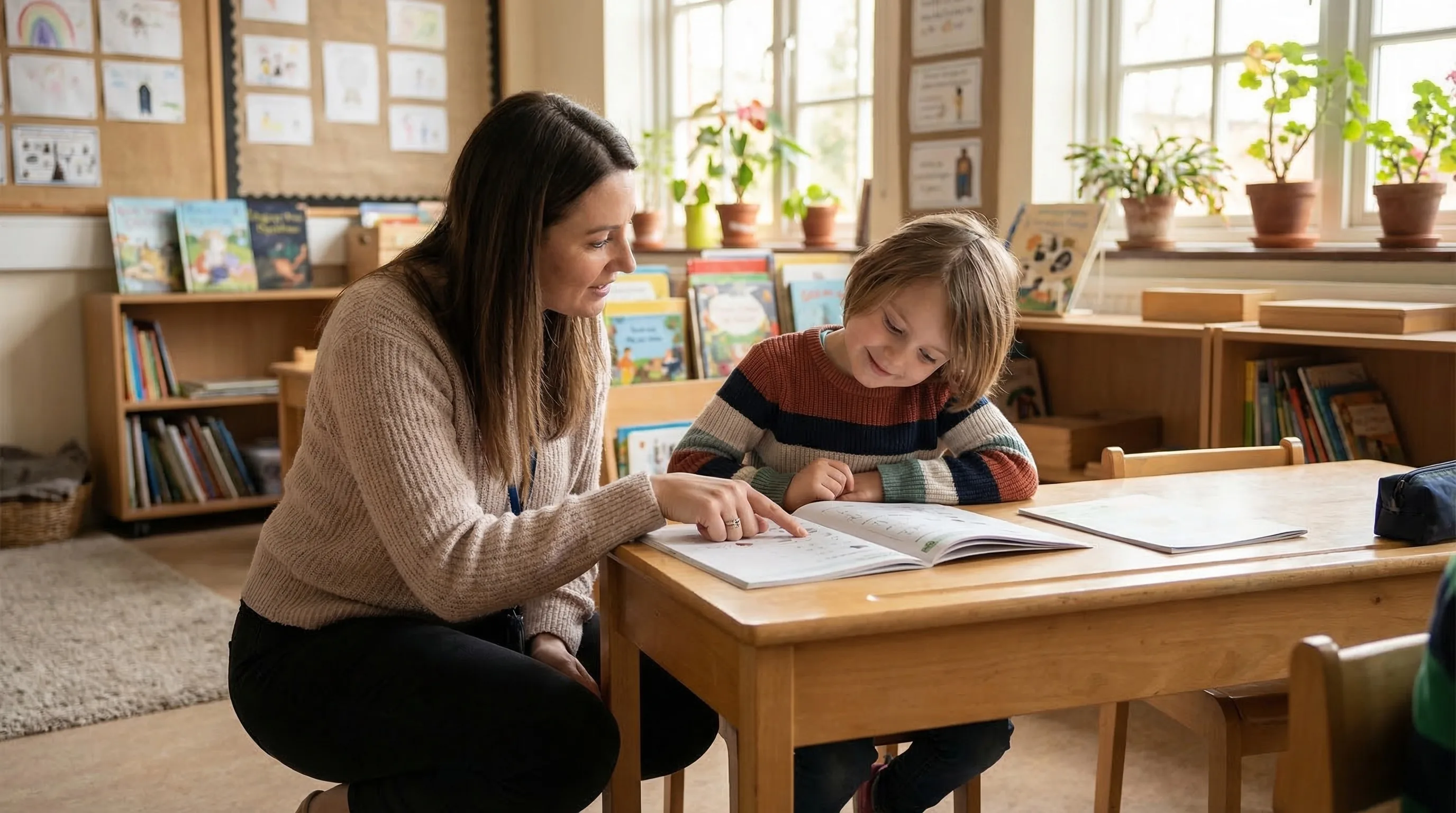 Teacher personalising learning support for a student